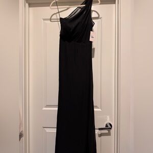 Birdy Grey One-Shoulder Black Dress
